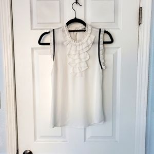 114. Haute Monde Small Ruffle Color See Through Tank Top